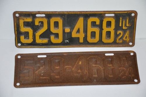 1924 illinois license plate - 1924,