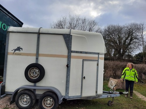 Bateson horse trailer white - horse,