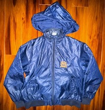 Vintage IZOD Dunlop Golf Windbreaker Jacket Nylon Navy Blue Men’s L Hong Kong