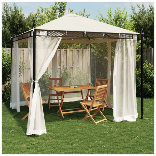 Gazebo 93x2 93m cream - gazebo, 2.93x2.93m