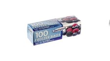 95x Fridge Freezer Food Bags with Tie Handles Large 26x40cm Clear SAP036 OPENED