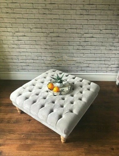Foot stool napel silver wooden - foot,