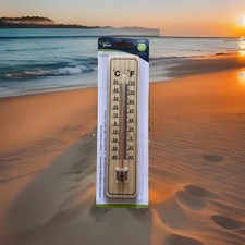 LARGE WOODEN THERMOMETER