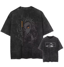 Demon Slayer T-Shirt Oversized Anime Vintage Washed Tee Cotton S–XXXL Unisex