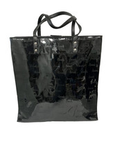 Harrods Black Patent Shopper