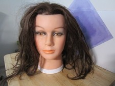 12" Hairdressing Training Head Mannequin Real Hair Training Tool College