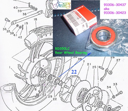 Yamaha rd350lc rear wheel - yamaha,