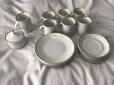 Rosenthal Studio Linie Coffee Set White Gold Trim 21 Pieces