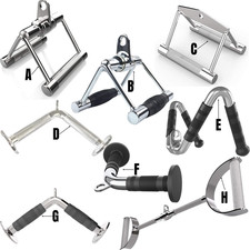 Cable Machine Attachment Lat Pulldown Tricep Press Rowing V Bar Accessories Gym