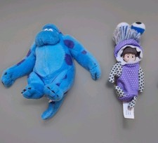 Disney Pixar Monsters Inc Sulley Small Teddy Plush & Boo Costume Mini Figure