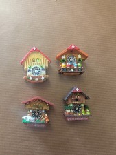 Mini Switzerland Cottage Fridge Magnets Set of 4 Travel Souvenir