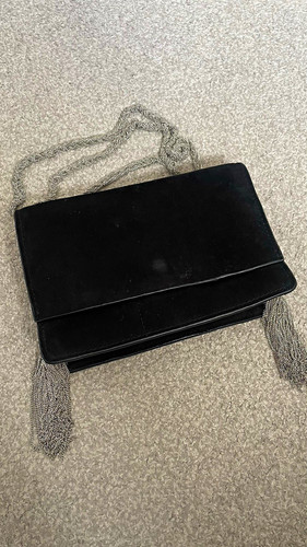 Zara black suede clutch - zara, bag