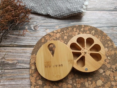 Bamboo pill box eco - bamboo, box,