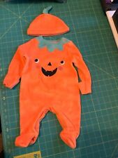 Tu Age 0-3 Months Halloween Pumpkin Babygrow And Hat