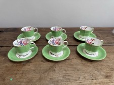Set of 6 Royal Crown Derby Espresso Bone China Coffee Cup & Saucer Duo Sets