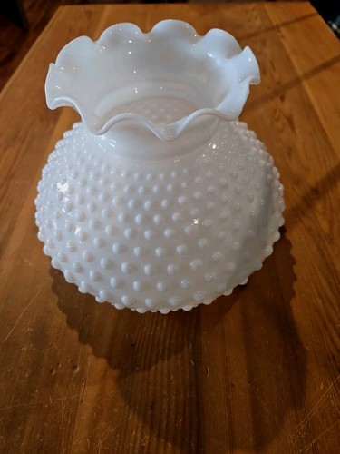 White milk glass hobnail - white,