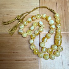 Handmade White Amber Misbaha