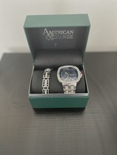 Men's Stainless Steel American exchange watch With A Bracelet Comes With Box