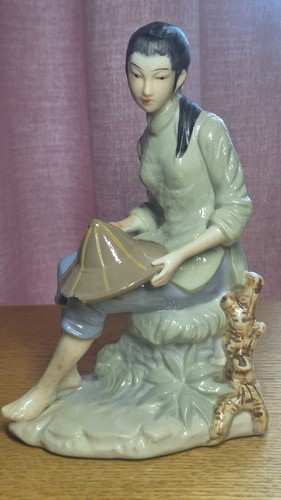 Vintage oriental lady with - vintage, a