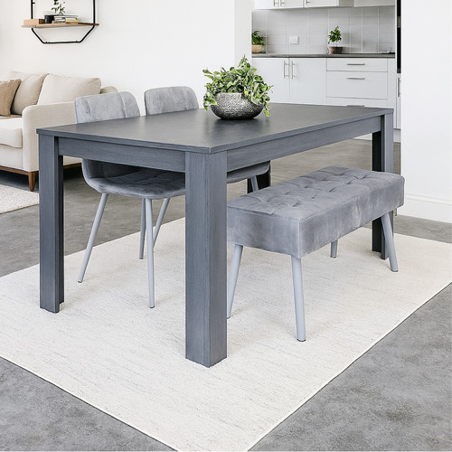Modern dark grey dining - modern,