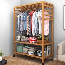 Heavy Duty Wooden Clothes Rail