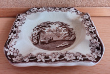 VINTAGE MASON’S IRONSTONE VISTA BROWN ASHTRAY