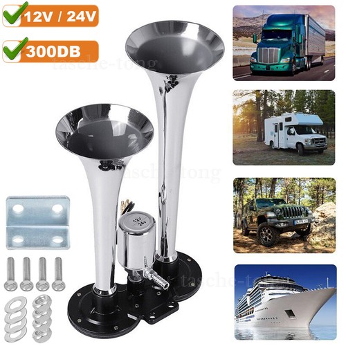 12v 24v 300db - dual, trumpet