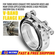 2.5" 63.5mm V-band Clamp & Flanges Complete Stainless Steel Exhaust Turbo Hose