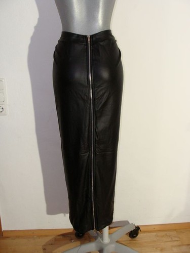 Hobble skirt leather look - skirt,