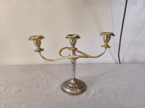 Silver plated candelabra arm - plated,