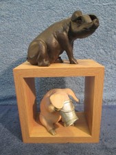 JOBLOT PIG ORNAMENTS, SHELF ~