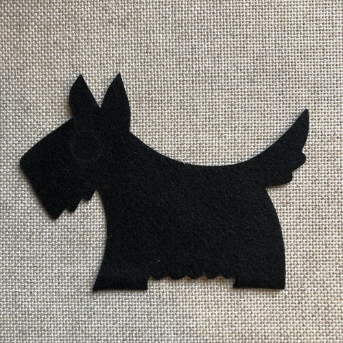 Felt scottie dog shapes - felt,