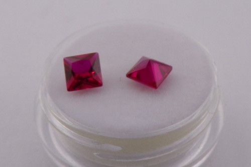Natural red corundum ruby 8 - red, #8