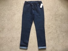 LADIES ITALIAN DRAWSTRING DARK DEMIN MAJIC JEANS / PANTS NEW WITH TAGS
