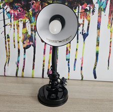 Desk Lamp - Hose Neck | Simple Designs Basic Black Metal Flexible | E27/Small 28