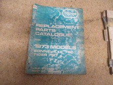 TRIUMPH T140 spare parts book, genuine - 1973 models