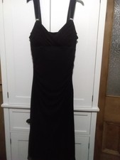 SCARLETT NITE Embellished Formal Black Evening Dress Size 8