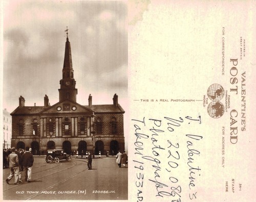 Vintage postcard old town - old,