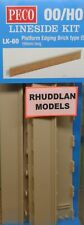 PECO  LK-60 00/H0 PLATFORM EDGING BRICK TYPE (5) NEW