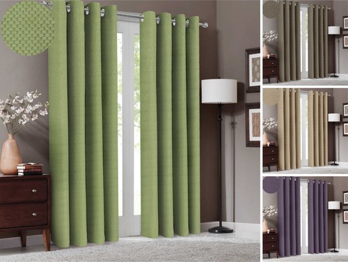 Waffle chenille curtains ready - chenille,
