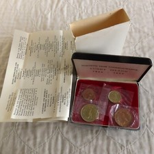 1965 LUNDY ISLAND 4 COIN DOUBLE PROOF SET - sealed/cased