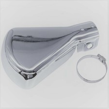 STAINLESS  FISHTAIL  / FANTAIL EXHAUST FINISHER TAILPIPE  CLASSIC   MOTOR CYCLES