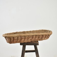 Antique Vintage French Antique Wicker Baguette Basket