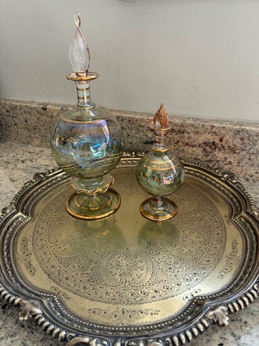Pair vintage blown glass - of,