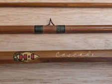 HORROCKS IBBOTSON Antique Vintage 8.5ft Cascade 3 / 4 Piece BAMBOO FISHING ROD