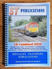 UK Combined 2026: Locos, Units, Coaching Stock, ST Publications, Spiral bound