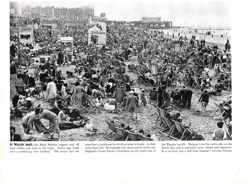 Margate bank holiday crowds - bank,