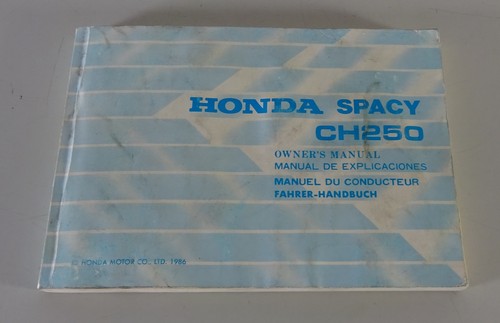 Owner manual honda spacy ch - honda,