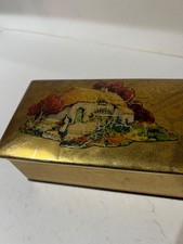 Old Vintage Tin 1920s Nostalgia Thatched Cottage Macfarlane Lang & Co Biscuits
