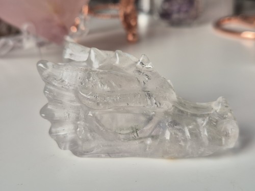 Clear quartz dragon head - quartz,